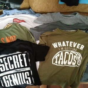 Boys Graphic Tee Shirt Lot funny size medium 7 8